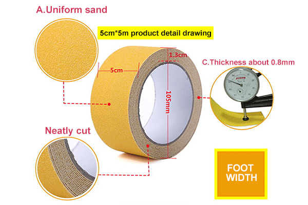 What is anti slip tape made of ?