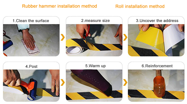 How to apply anti slip tape on stairs?